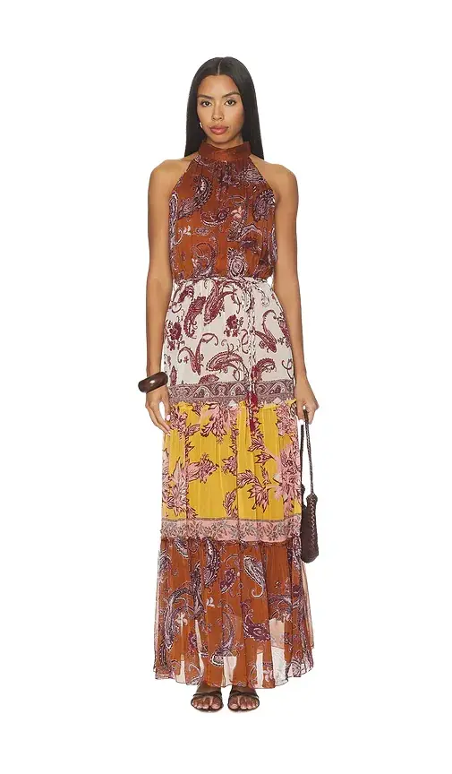 Halter Neck Tiered Maxi Dress Halter Neck Tiered Maxi Dress