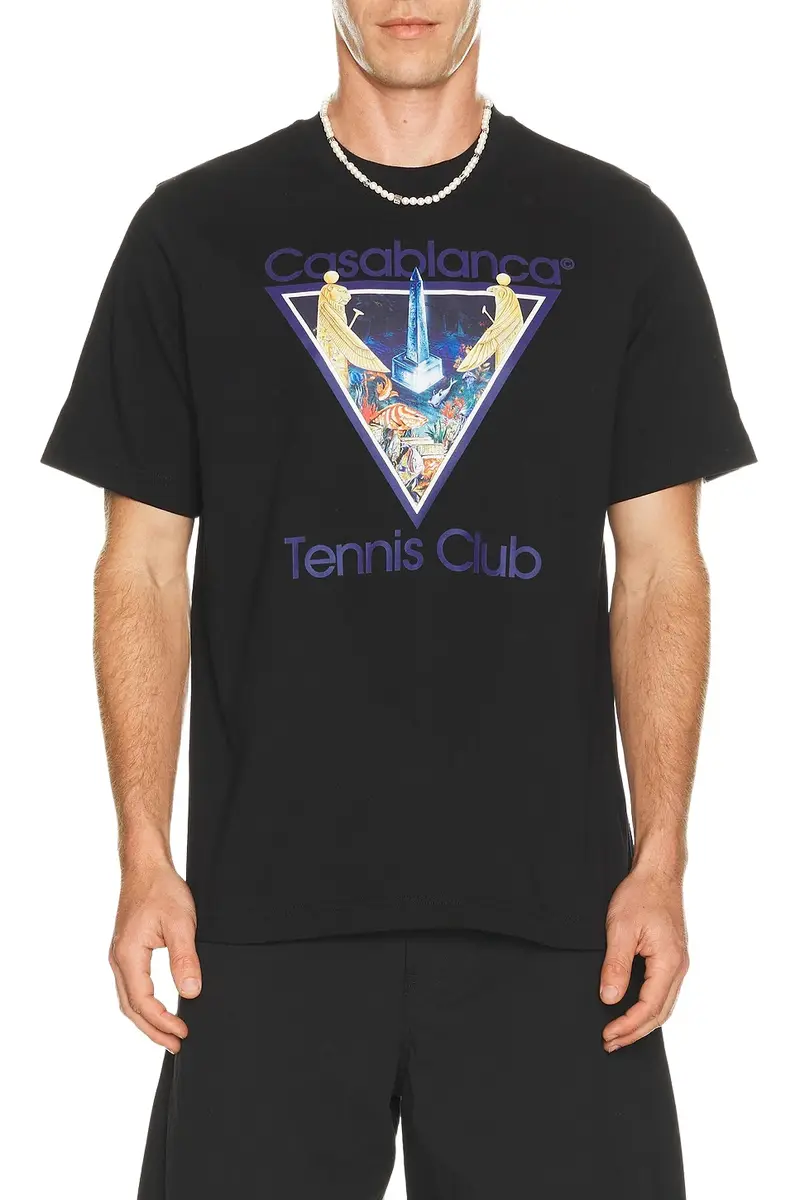 Monde Perdu Tennis Club Icon Printed Classic T-shirt Monde Perdu Tennis Club Icon Printed Classic T-shirt
