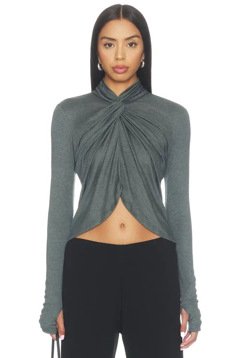 Misha Tencil Longsleeve Twist Top