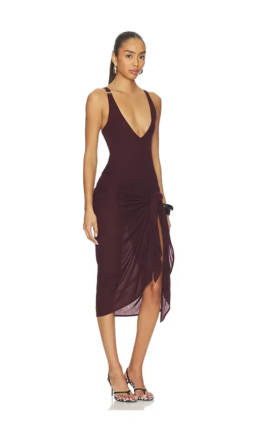 The Attico High Slit Midi Dress | Thumbnail 2 The Attico High Slit Midi Dress | Thumbnail 2