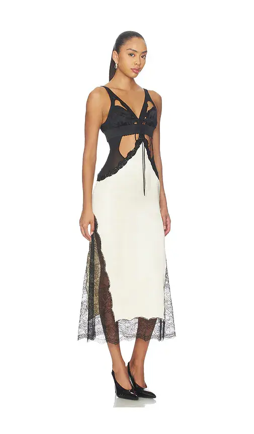 The Attico Cut Out Lace Midi Dress | Thumbnail 2