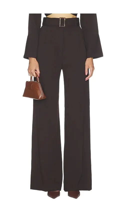 Matthew Bruch Belted Wide Leg Trouser