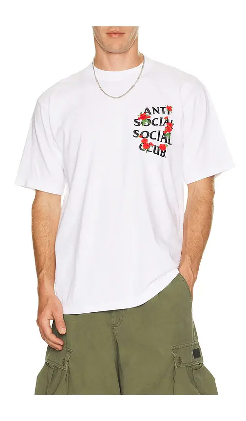 Anti Social Social Club Embroidered Rose Kkotch Tee | Thumbnail 2