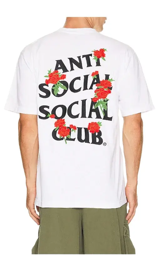 Anti Social Social Club Embroidered Rose Kkotch Tee