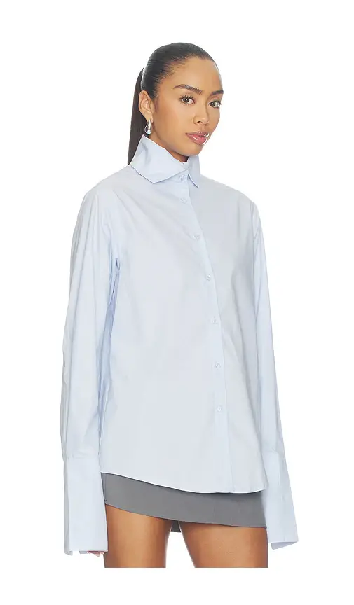 Courtney Zheng High Neck Poplin Shirt | Thumbnail 2 Courtney Zheng High Neck Poplin Shirt | Thumbnail 2