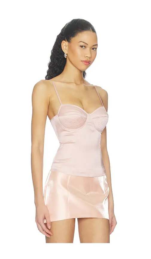 Courtney Zheng Satin Bullet Bra Top | Thumbnail 2 Courtney Zheng Satin Bullet Bra Top | Thumbnail 2