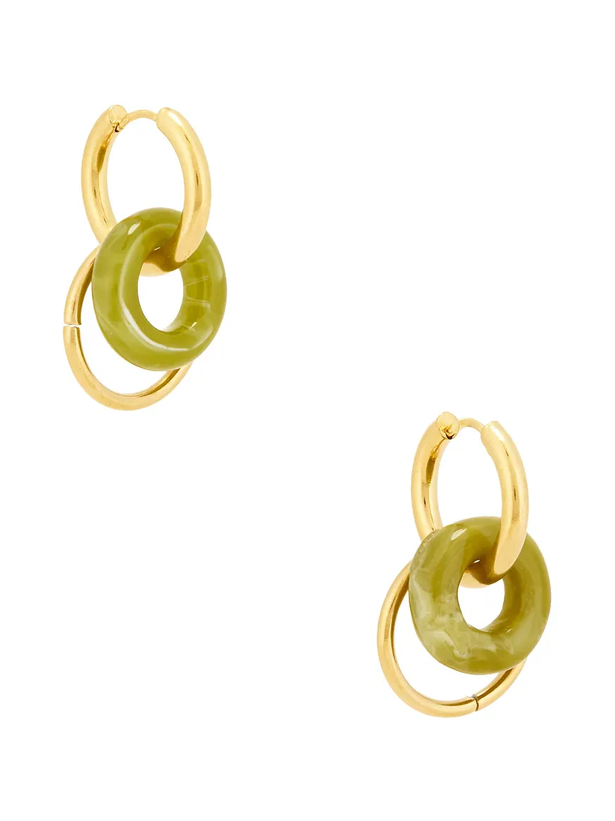 Jade Circle Hoop Earrings Jade Circle Hoop Earrings