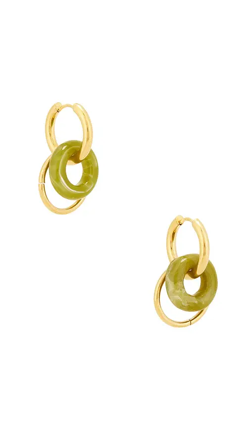 Jade Circle Hoop Earrings Jade Circle Hoop Earrings