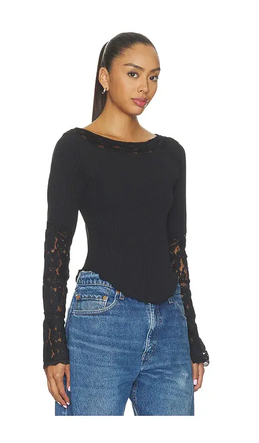 Free People Amber Lace Cuff Top | Thumbnail 2