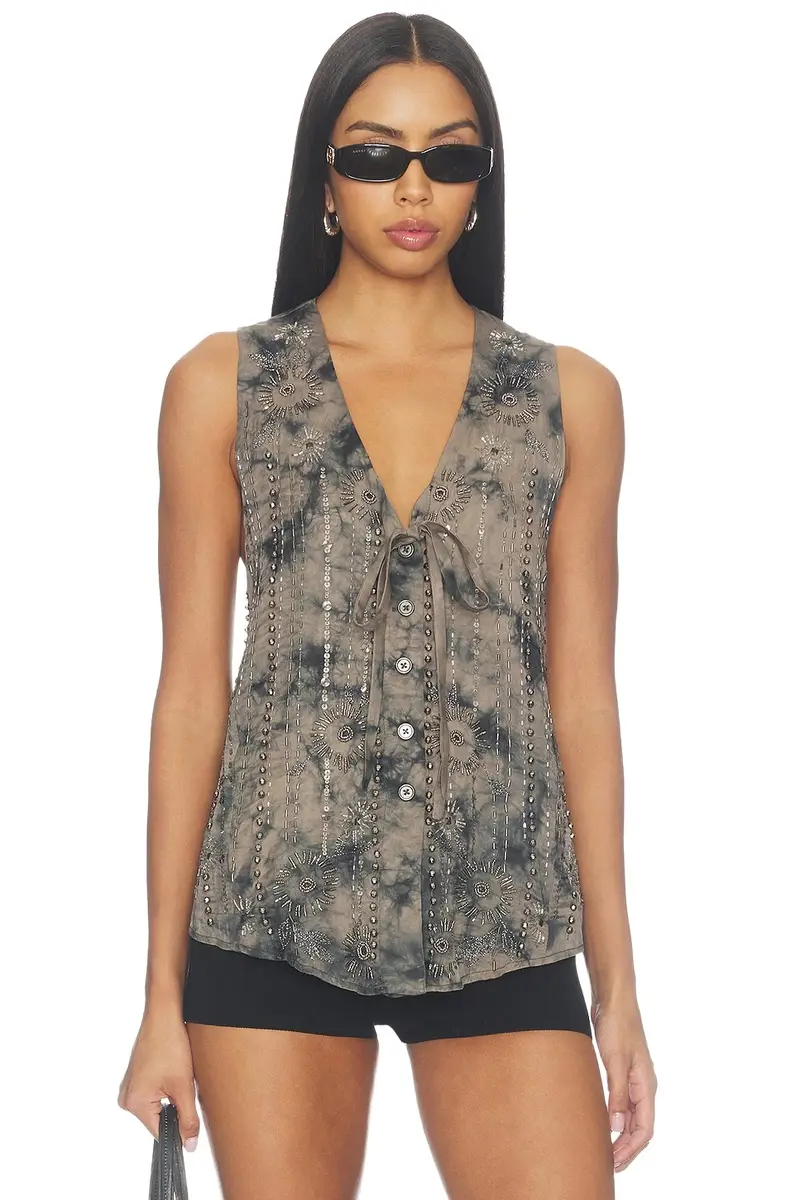 Free People Arden Embellished Vest