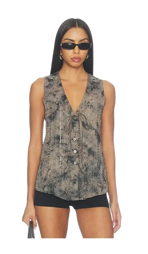 Free People Arden Embellished Vest
