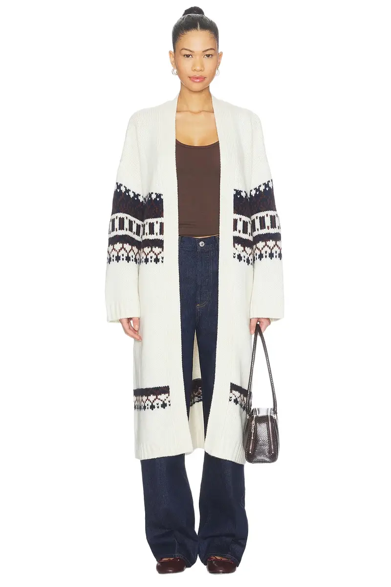Sablyn Cedar Fairisle Duster