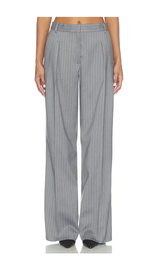 Aknvas Rune Grey & White Pin Stripe Trousers | Thumbnail 2 Aknvas Rune Grey & White Pin Stripe Trousers | Thumbnail 2