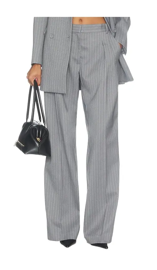 Aknvas Rune Grey & White Pin Stripe Trousers