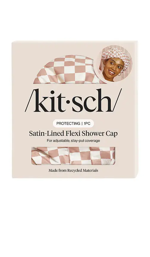 Kitsch Satin-Lined Flexi Shower Cap | Thumbnail 2