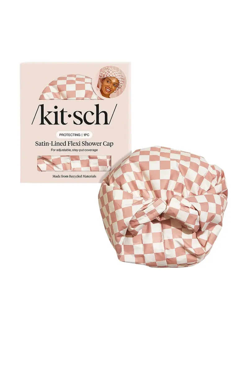 Kitsch Satin-Lined Flexi Shower Cap