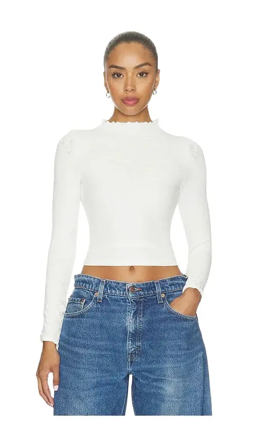 Mixed Feelings Mock Neck Tee