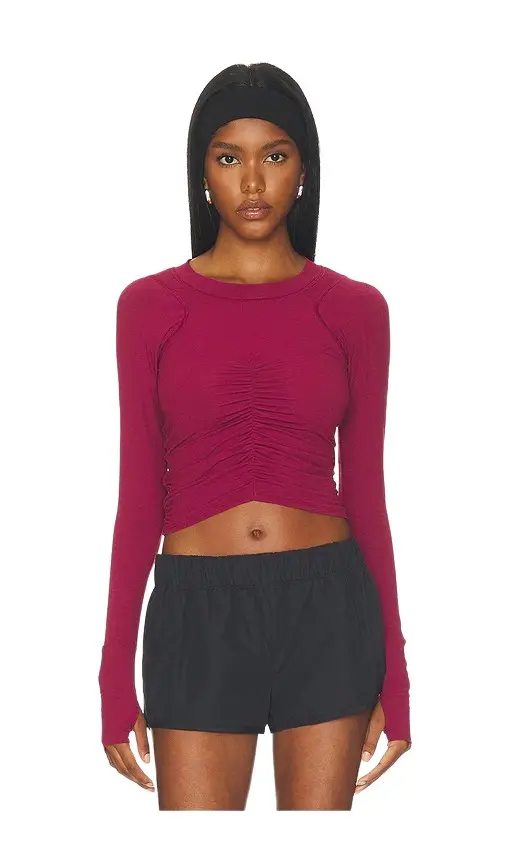 Free People x FP Movement Tempo Ruched Longsleeve Top