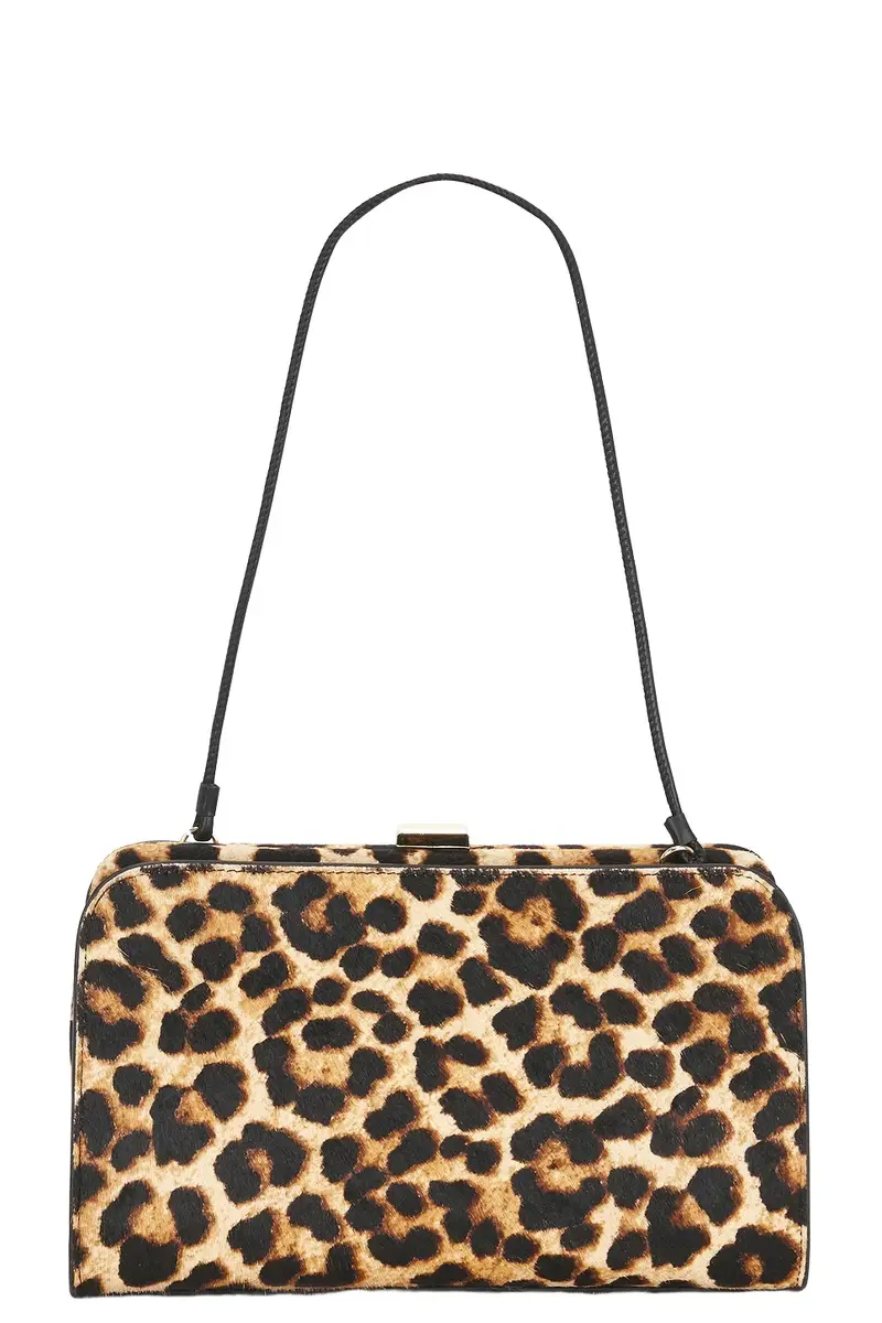 Brushed Leopard Hair Calf Clutch Brushed Leopard Hair Calf Clutch
