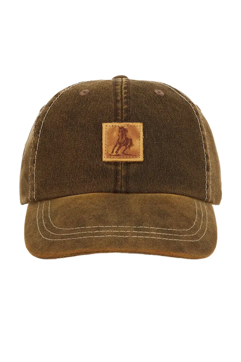 Running Horse Leather Patch Hat Running Horse Leather Patch Hat
