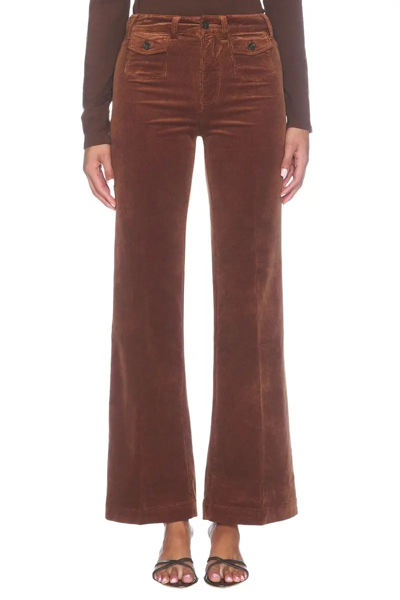 PAIGE Leenah With Mini Patch Pockets Trouser Leg Corduroy Pant