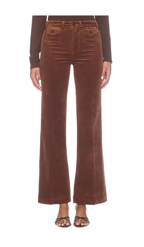 Leenah With Mini Patch Pockets Trouser Leg Corduroy Pant Leenah With Mini Patch Pockets Trouser Leg Corduroy Pant