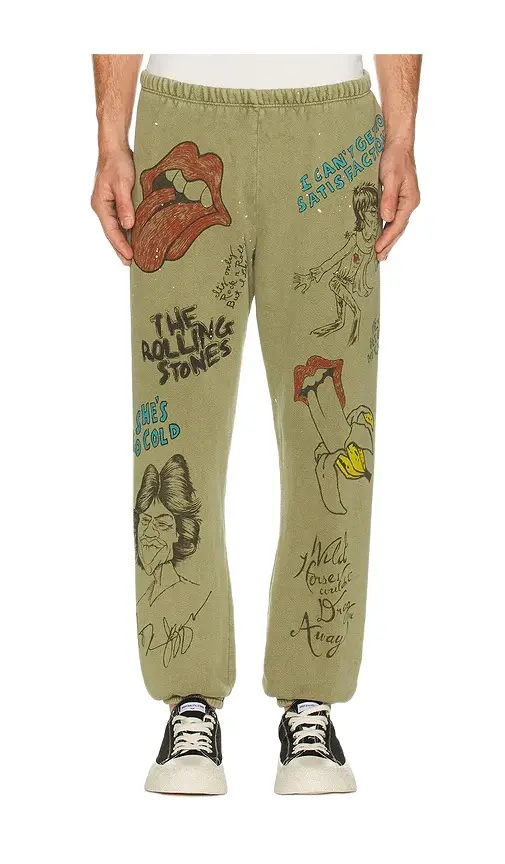 Madeworn Rolling Stones Sketch P.E. Sweatpants