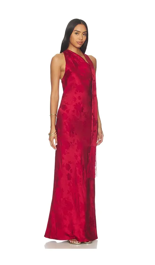 Amanda Uprichard Sonya Maxi Dress With Fringe | Thumbnail 2 Amanda Uprichard Sonya Maxi Dress With Fringe | Thumbnail 2