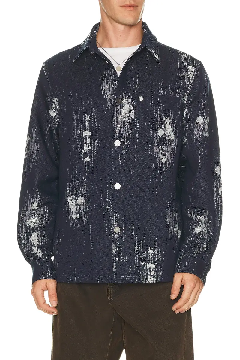 Scotch & Soda Jacquard Relaxed Fit Overshirt