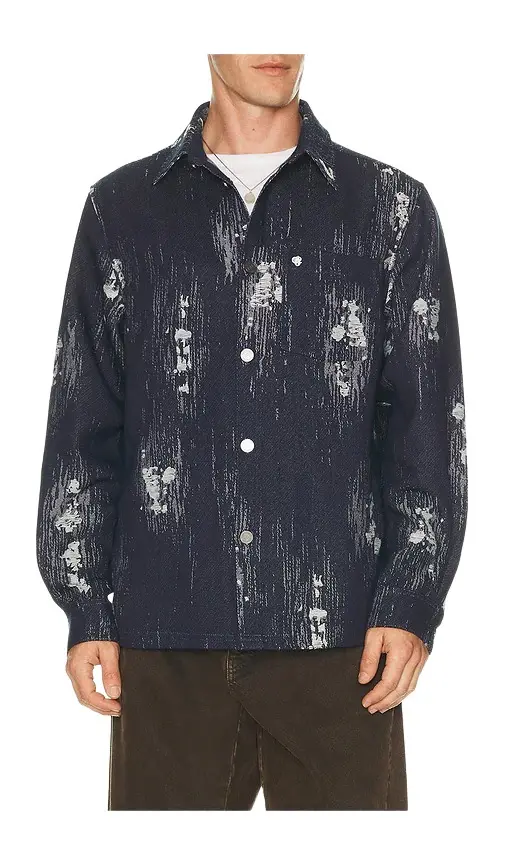 Scotch & Soda Jacquard Relaxed Fit Overshirt