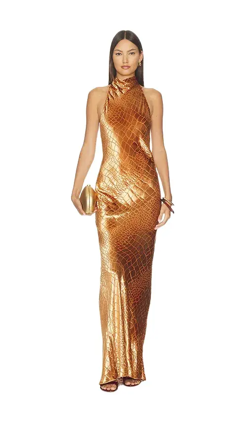 THE SEI Halter Bias Gown
