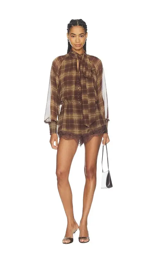 Bardot x REVOLVE Petra Long Sleeve Playsuit