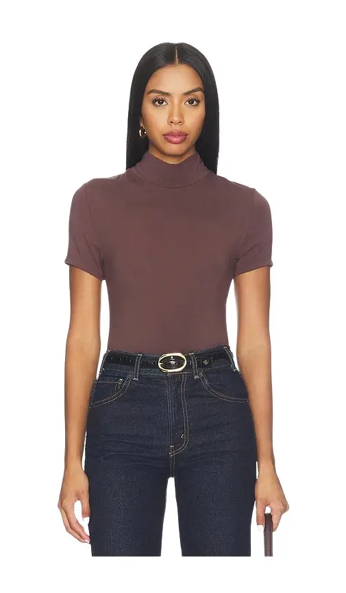 LNA Demi Fitted Mock Neck Top