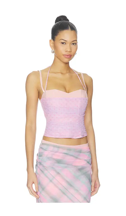 Tiger Mist Caline Ruched Corset Top | Thumbnail 2