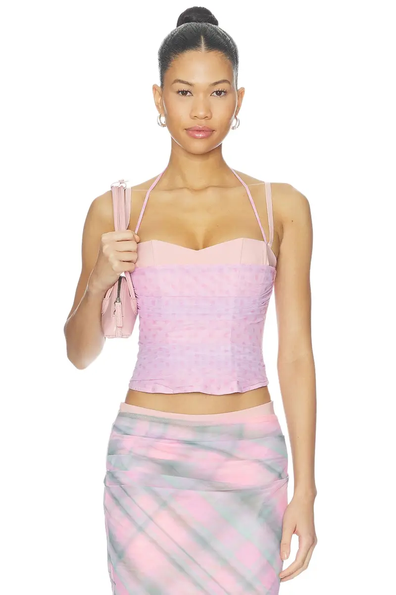 Tiger Mist Caline Ruched Corset Top