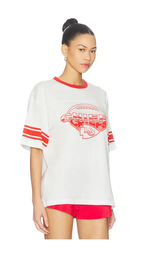 Junk Food Chiefs Oversized Stripe Ringer Tee | Thumbnail 2