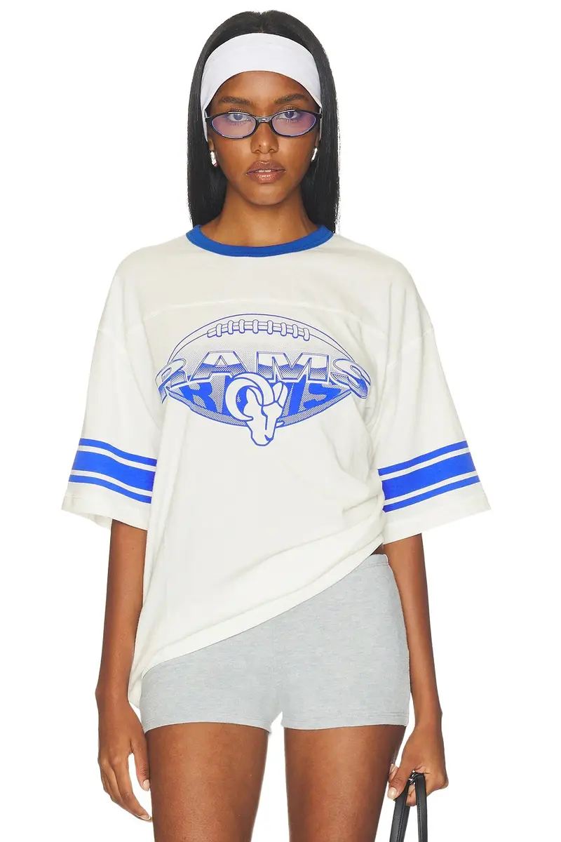 Rams Oversized Stripe Ringer Tee