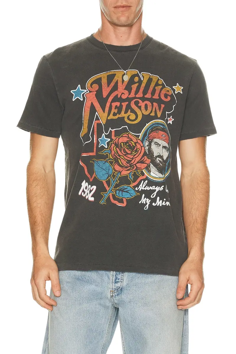 Junk Food Willie Nelson 1982 Vintage Tee