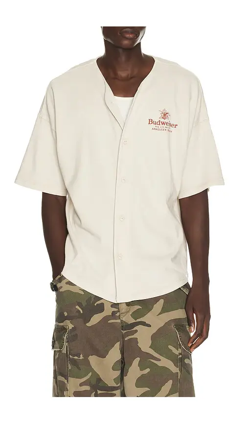 Junk Food Budweiser Anheuser Busch Baseball Jersey | Thumbnail 2 Junk Food Budweiser Anheuser Busch Baseball Jersey | Thumbnail 2