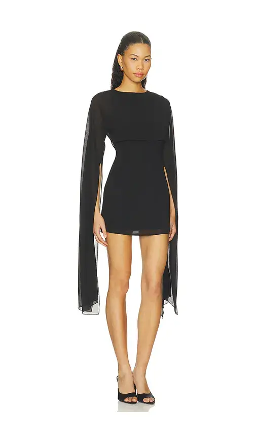 MORE TO COME Cloie Cape Mini Dress | Thumbnail 2 MORE TO COME Cloie Cape Mini Dress | Thumbnail 2