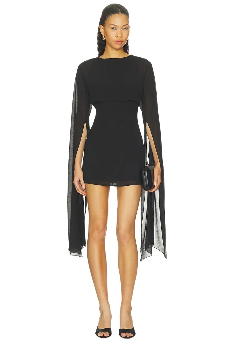 Cloie Cape Mini Dress Cloie Cape Mini Dress