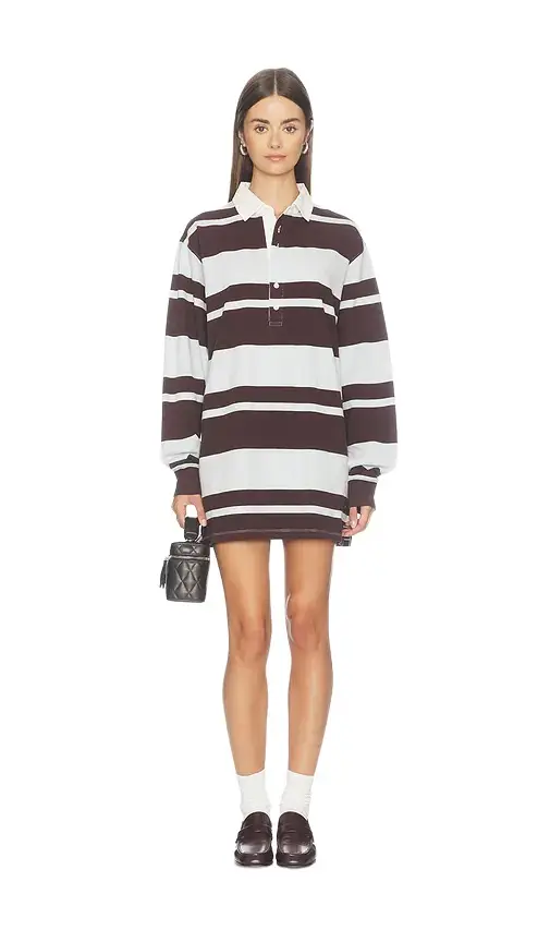 GOOD AMERICAN The Knit Rugby Mini Dress