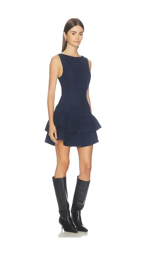 Free People Slow Burn Denim Mini Dress | Thumbnail 2