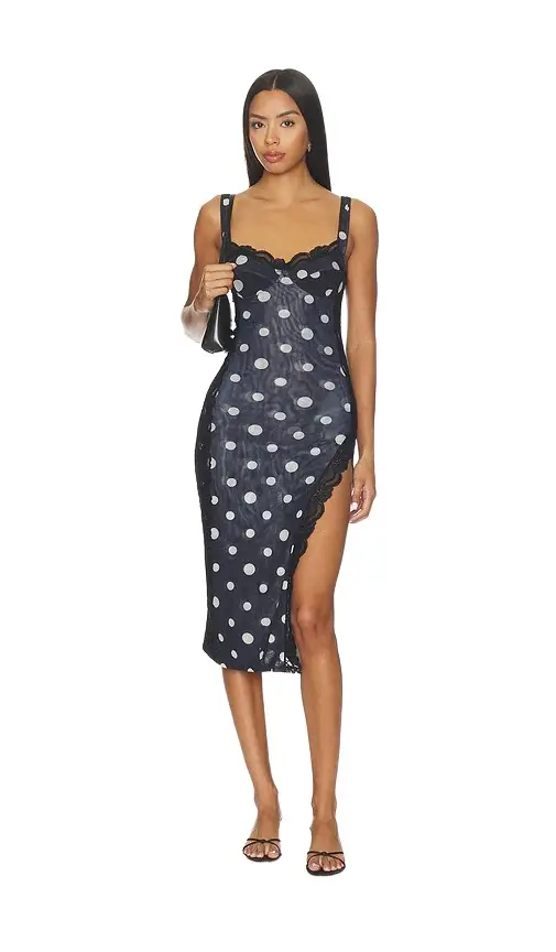 Free People Not Your Baby Midi Printed Slip Dress