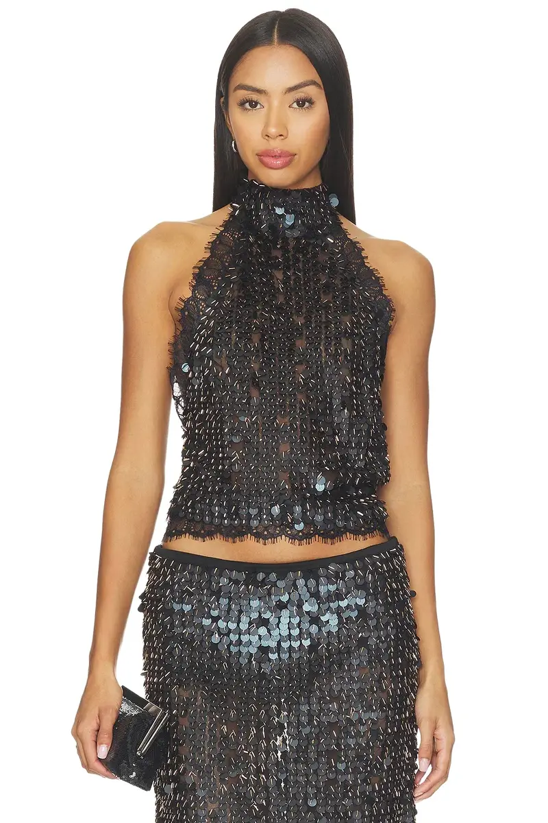 Darcy Sequin Embellished Lace Top Darcy Sequin Embellished Lace Top