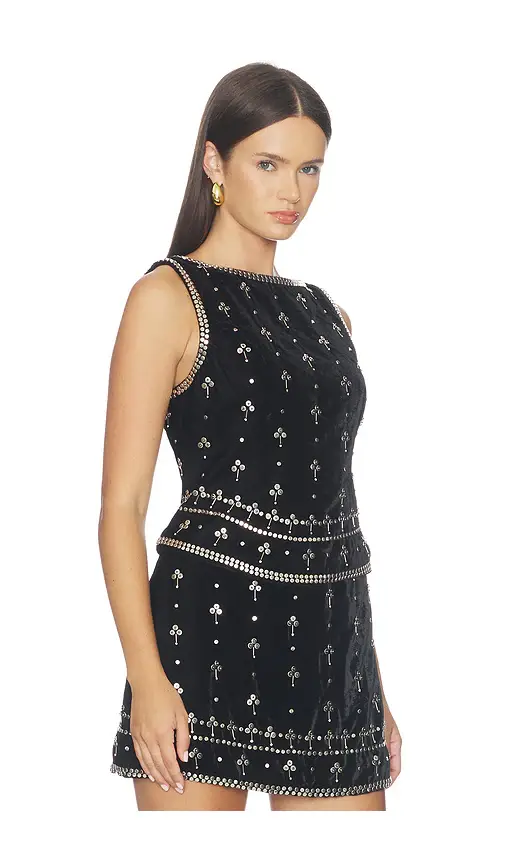 Amanda Uprichard Ines Velvet Top | Thumbnail 2 Amanda Uprichard Ines Velvet Top | Thumbnail 2