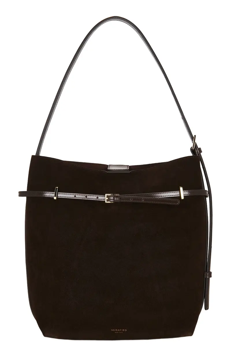VERAFIED x REVOLVE X Revolve Suede Belted Tote Bag