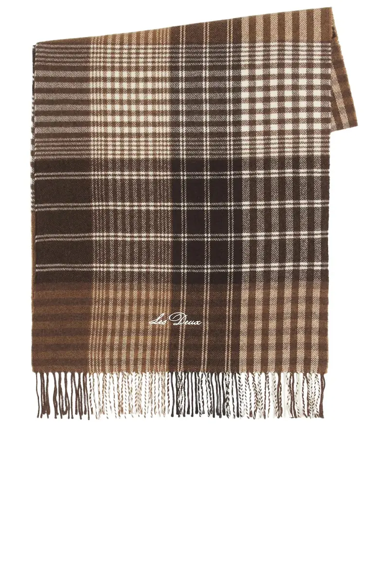Les Deux Signature Patchwork Check Scarf