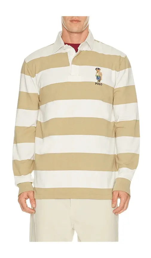 Long Sleeve Basic Mesh Litchfield Bear Rugby Polo Long Sleeve Basic Mesh Litchfield Bear Rugby Polo