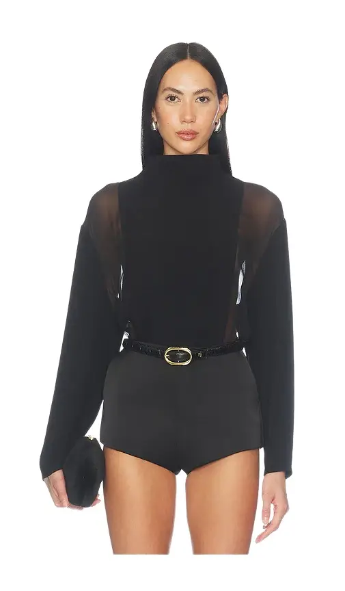 SANS FAFF Mockneck Silkshirt
